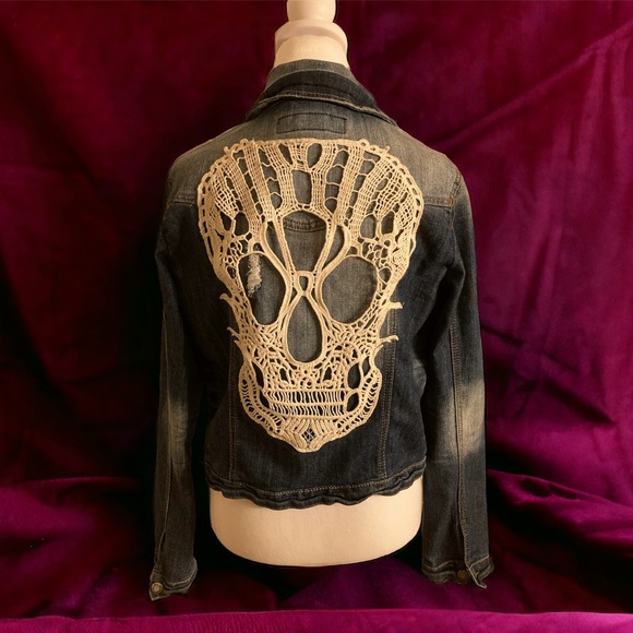 Denim Jacket with skull - Picture 2 of 3